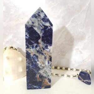 Sunset Sodalite Crystal 5" Tower EUC